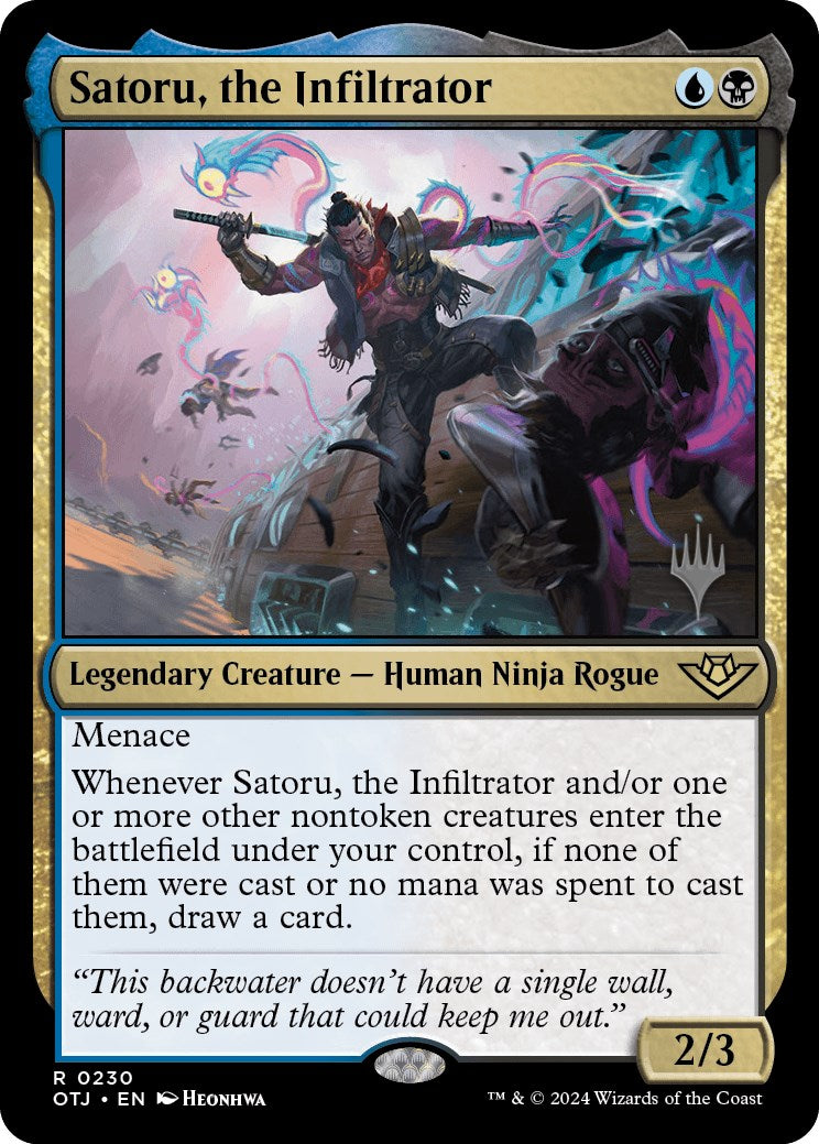 Satoru, the Infiltrator (Promo Pack) [Outlaws of Thunder Junction Promos] | Shuffle n Cut Hobbies & Games