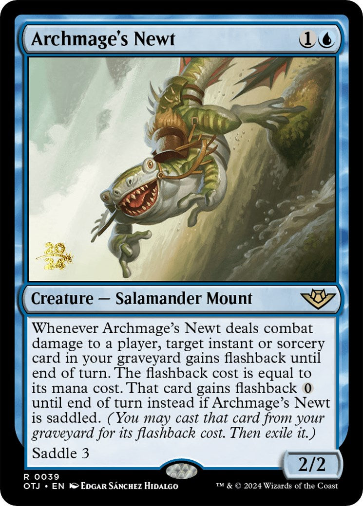 Archmage's Newt [Outlaws of Thunder Junction Prerelease Promos] | Shuffle n Cut Hobbies & Games