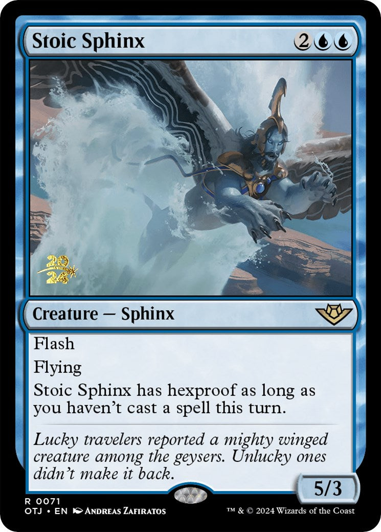 Stoic Sphinx [Outlaws of Thunder Junction Prerelease Promos] | Shuffle n Cut Hobbies & Games