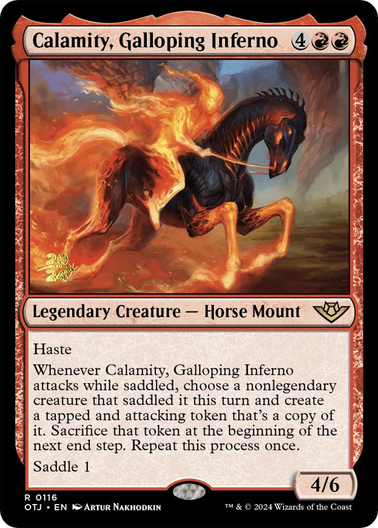 Calamity, Galloping Inferno [Outlaws of Thunder Junction Prerelease Promos] | Shuffle n Cut Hobbies & Games