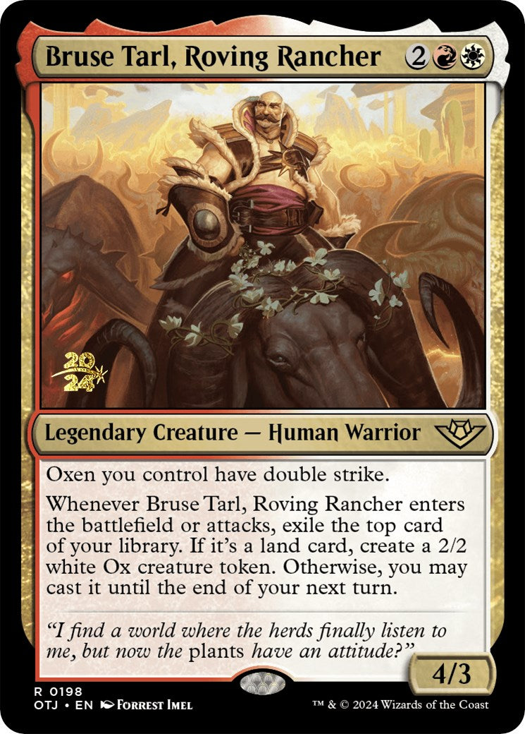 Bruse Tarl, Roving Rancher [Outlaws of Thunder Junction Prerelease Promos] | Shuffle n Cut Hobbies & Games