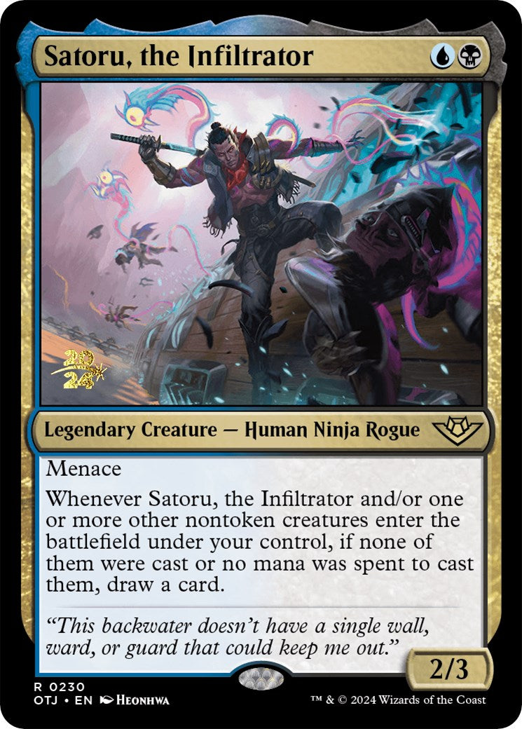 Satoru, the Infiltrator [Outlaws of Thunder Junction Prerelease Promos] | Shuffle n Cut Hobbies & Games