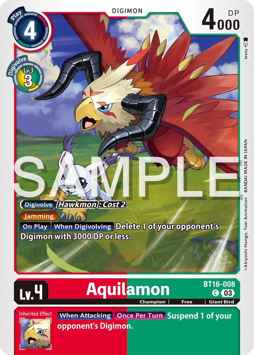 Aquilamon [BT16-008] [Beginning Observer] | Shuffle n Cut Hobbies & Games