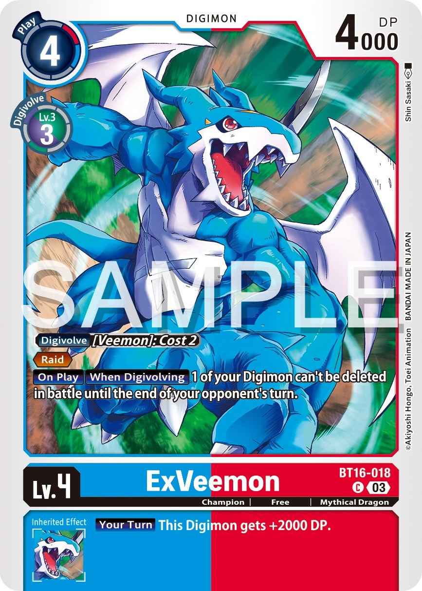 ExVeemon [BT16-018] [Beginning Observer] | Shuffle n Cut Hobbies & Games