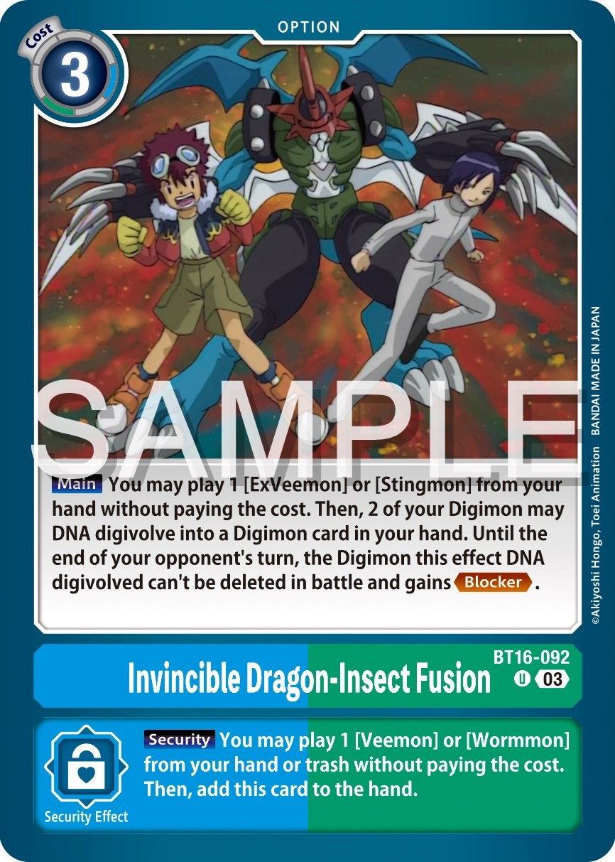 Invincible Dragon-Insect Fusion [BT16-092] [Beginning Observer] | Shuffle n Cut Hobbies & Games