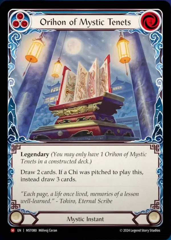 Orihon of Mystic Tenets [MST080] (Part the Mistveil)  Rainbow Foil | Shuffle n Cut Hobbies & Games