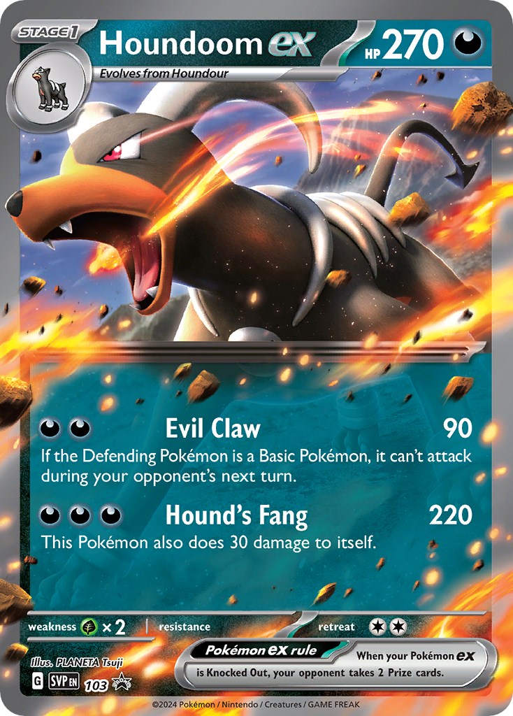 Houndoom ex (103) [Scarlet & Violet: Black Star Promos] | Shuffle n Cut Hobbies & Games