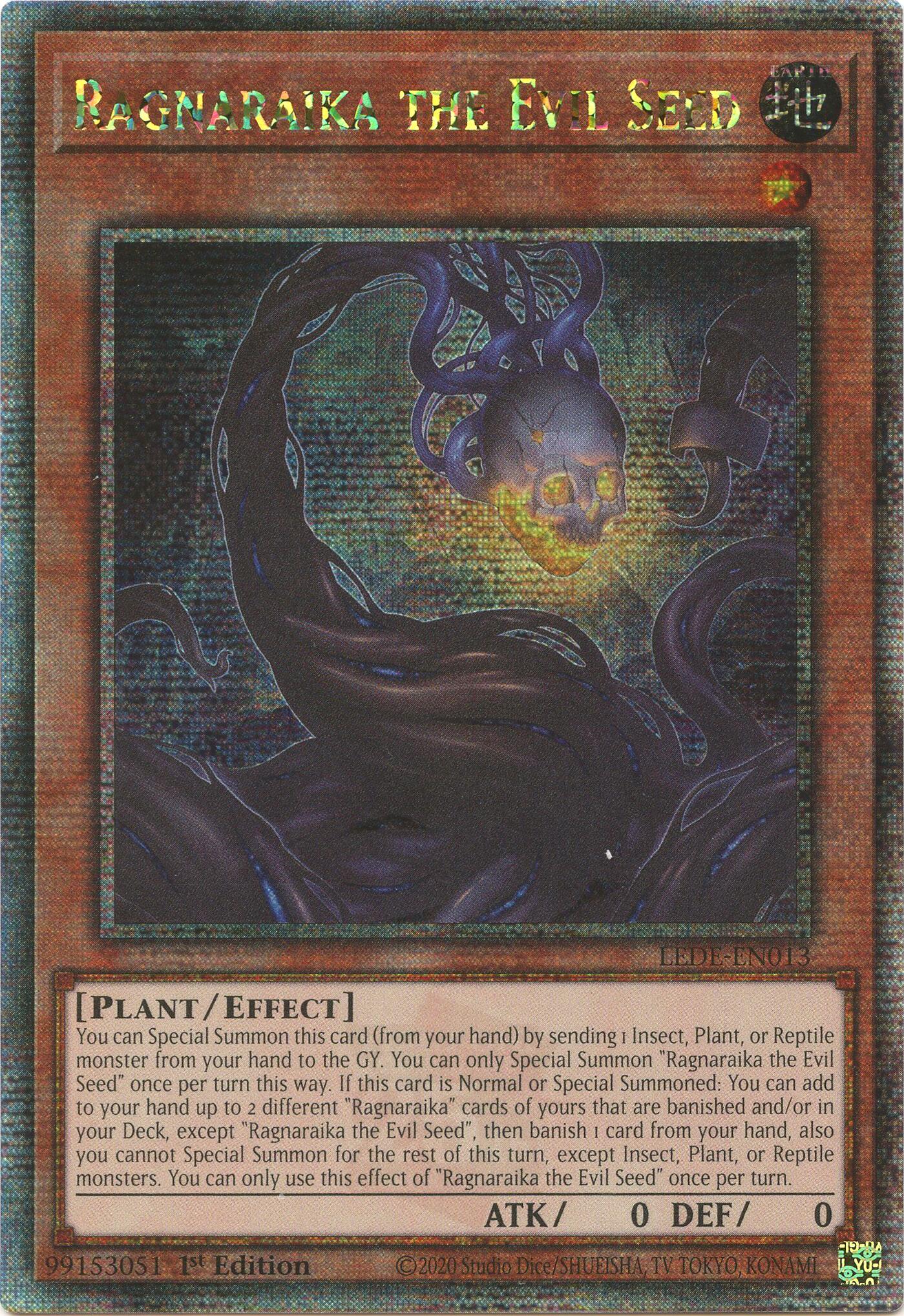 Ragnaraika the Evil Seed [LEDE-EN013] Quarter Century Secret Rare | Shuffle n Cut Hobbies & Games