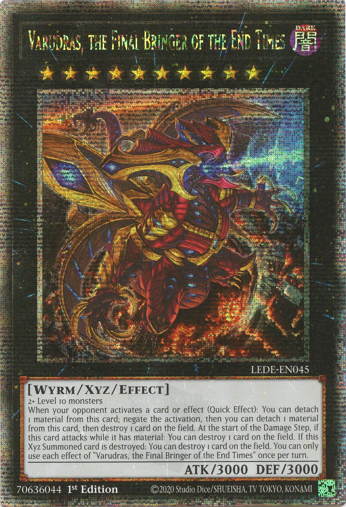 Varudras, the Final Bringer of the End Times (Quarter Century Secret Rare) [LEDE-EN045] Quarter Century Secret Rare | Shuffle n Cut Hobbies & Games