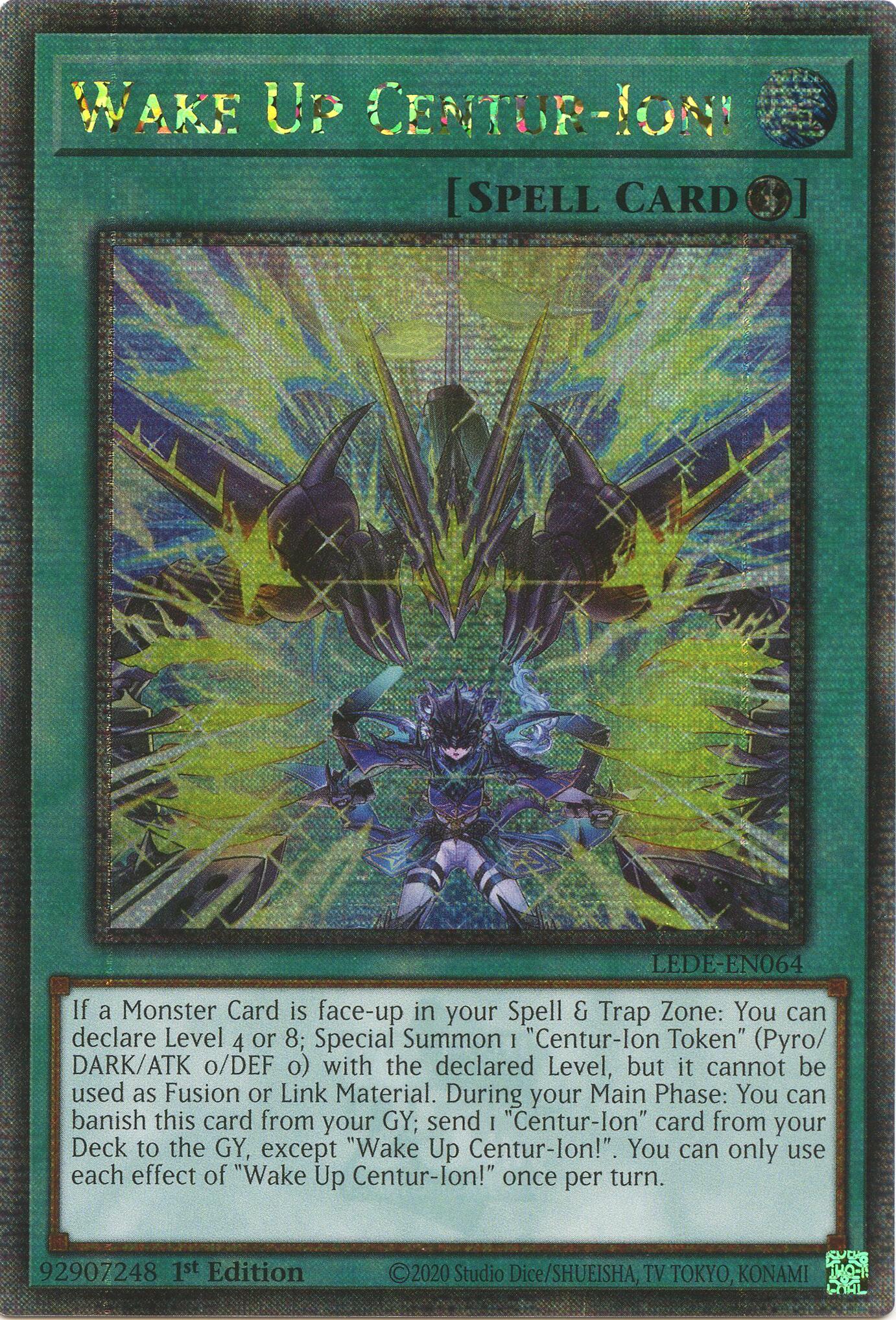 Wake Up Centur-Ion! (Quarter Century Secret Rare) [LEDE-EN064] Quarter Century Secret Rare | Shuffle n Cut Hobbies & Games