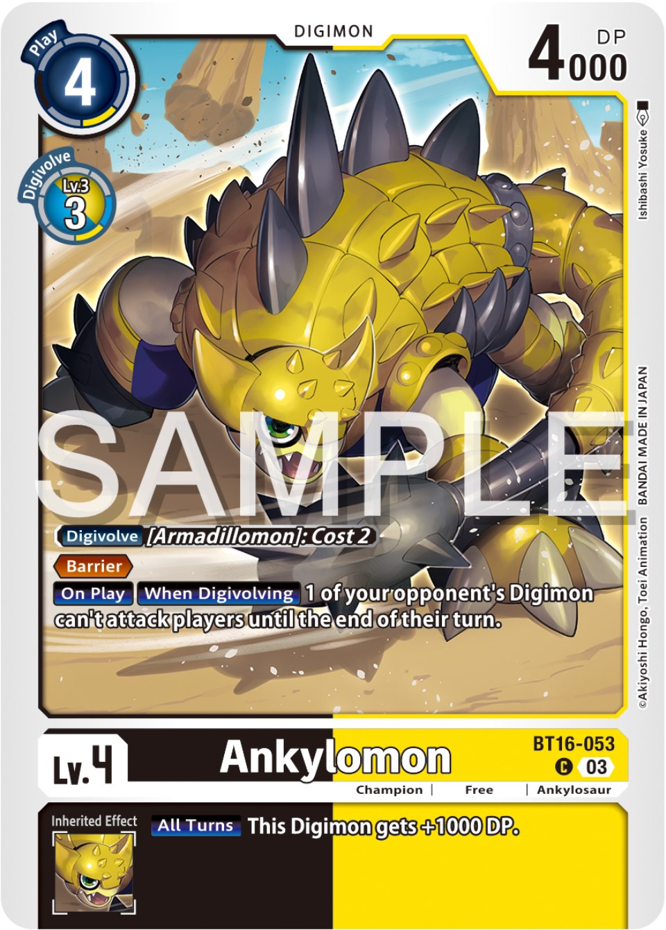 Ankylomon [BT16-053] [Beginning Observer] | Shuffle n Cut Hobbies & Games