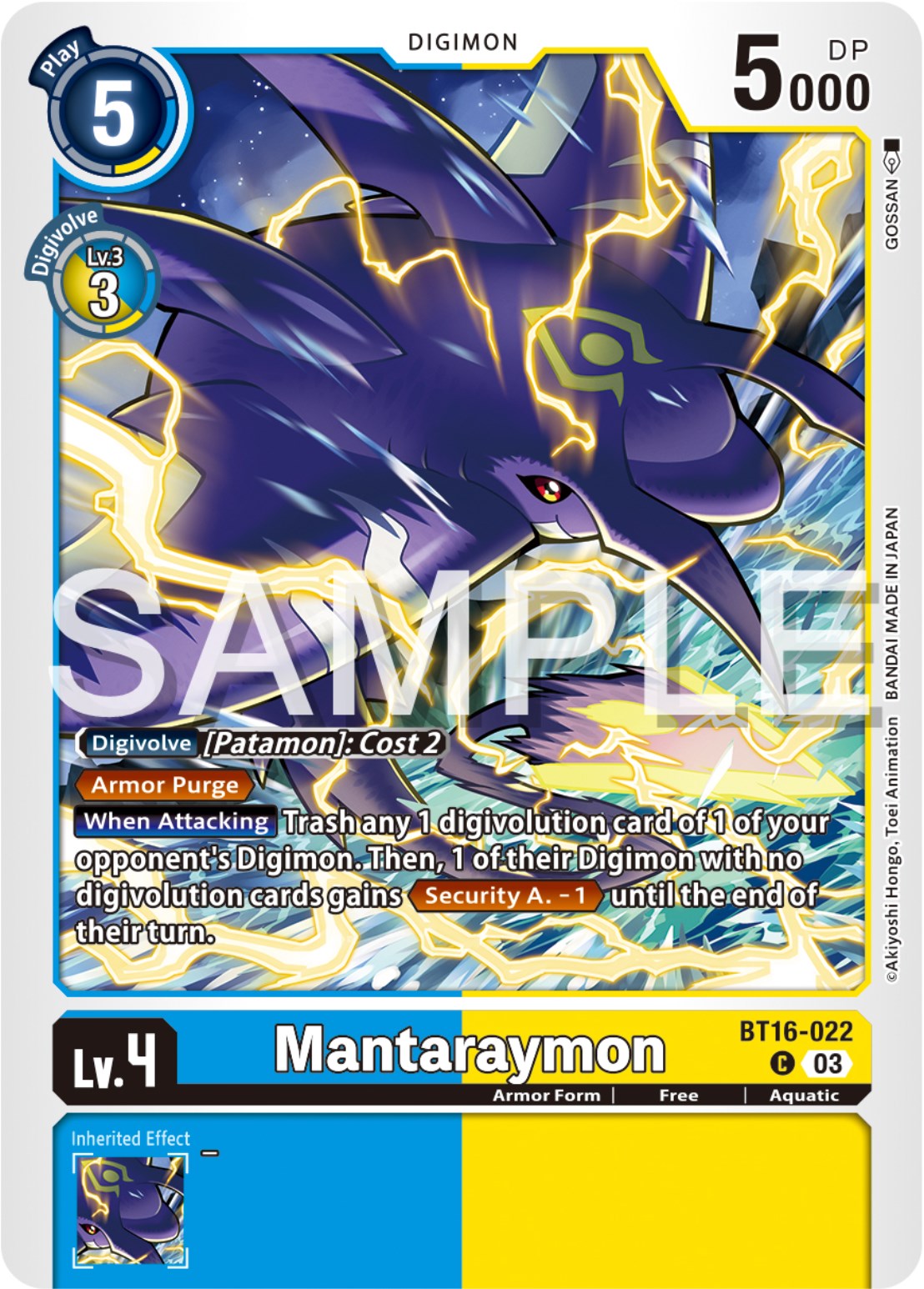 Mantaraymon [BT16-022] [Beginning Observer] | Shuffle n Cut Hobbies & Games