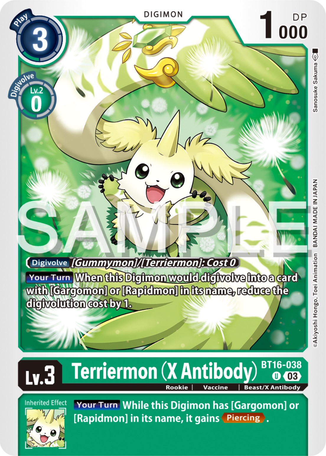 Terriermon (X Antibody) [BT16-038] [Beginning Observer] | Shuffle n Cut Hobbies & Games