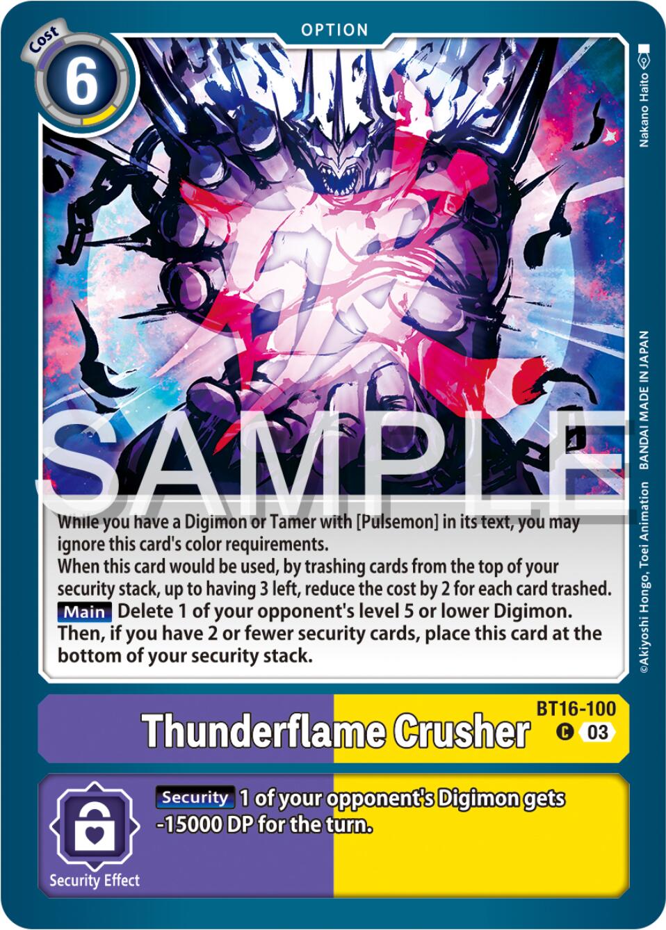 Thunderflame Crusher [BT16-100] [Beginning Observer] | Shuffle n Cut Hobbies & Games