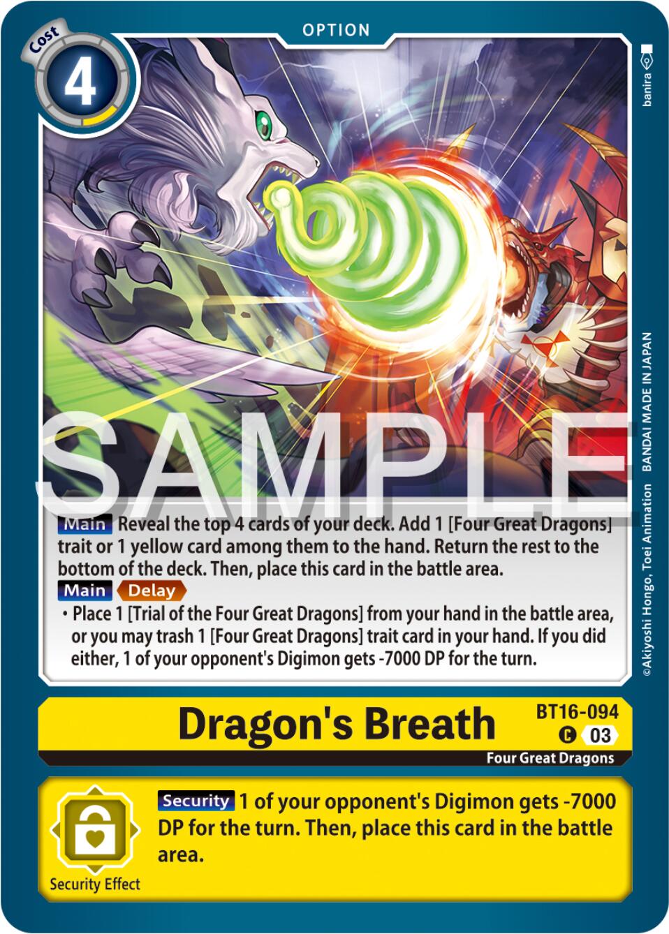 Dragon's Breath [BT16-094] [Beginning Observer] | Shuffle n Cut Hobbies & Games