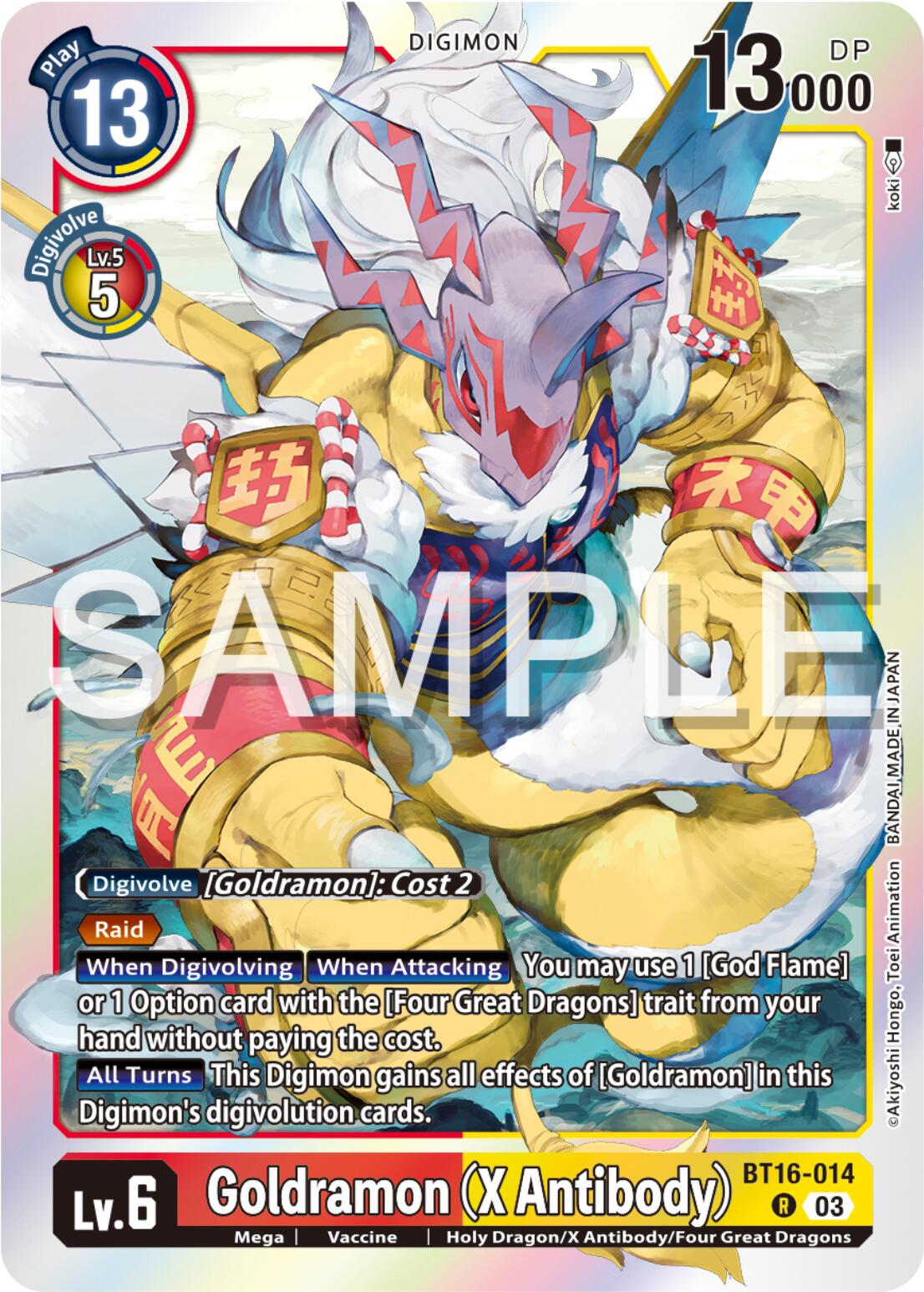 Goldramon (X Antibody) [BT16-014] [Beginning Observer] | Shuffle n Cut Hobbies & Games