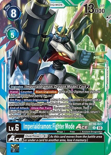 Imperialdramon: Fighter Mode Ace [BT16-027] [Beginning Observer] | Shuffle n Cut Hobbies & Games