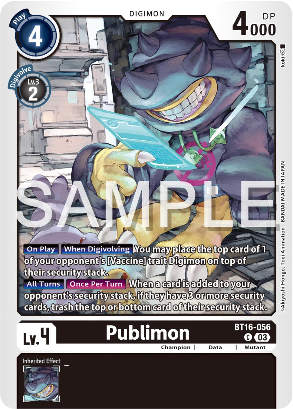 Publimon [BT16-056] [Beginning Observer] | Shuffle n Cut Hobbies & Games