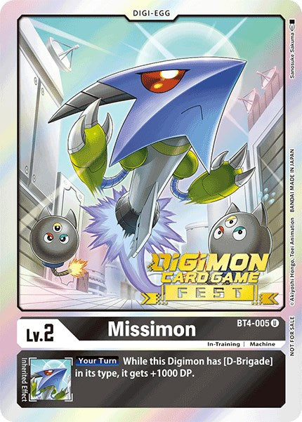 Missimon [BT4-005] (Digimon Card Game Fest 2022) [Great Legend Promos] | Shuffle n Cut Hobbies & Games