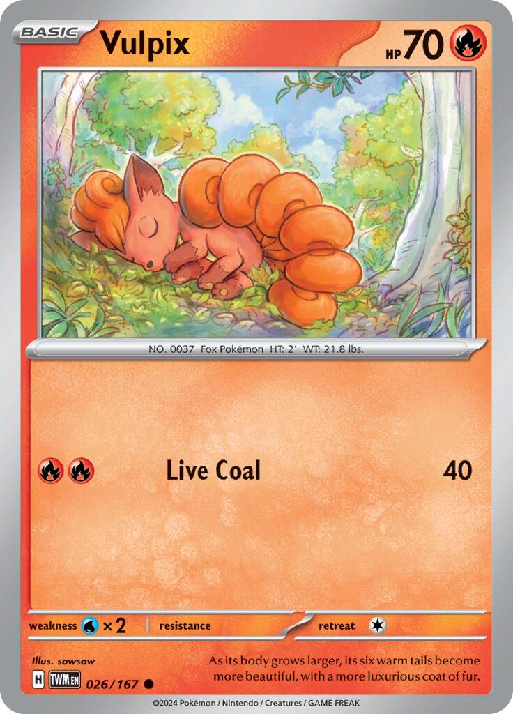 Vulpix (026/167) [Scarlet & Violet: Twilight Masquerade] | Shuffle n Cut Hobbies & Games