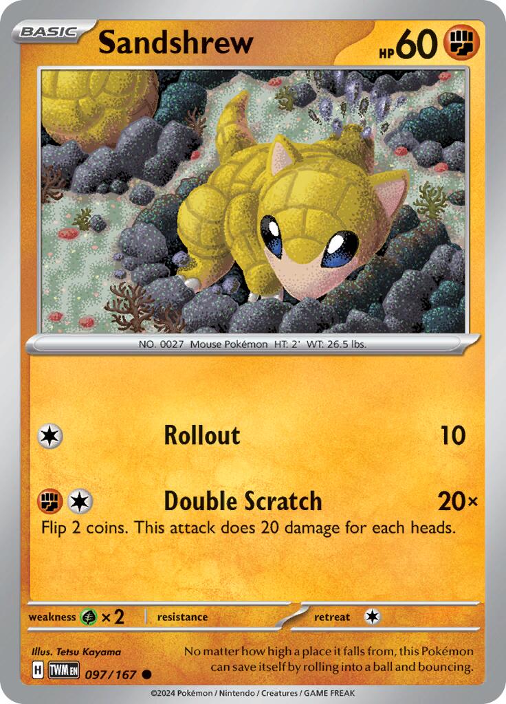 Sandshrew (097/167) [Scarlet & Violet: Twilight Masquerade] | Shuffle n Cut Hobbies & Games