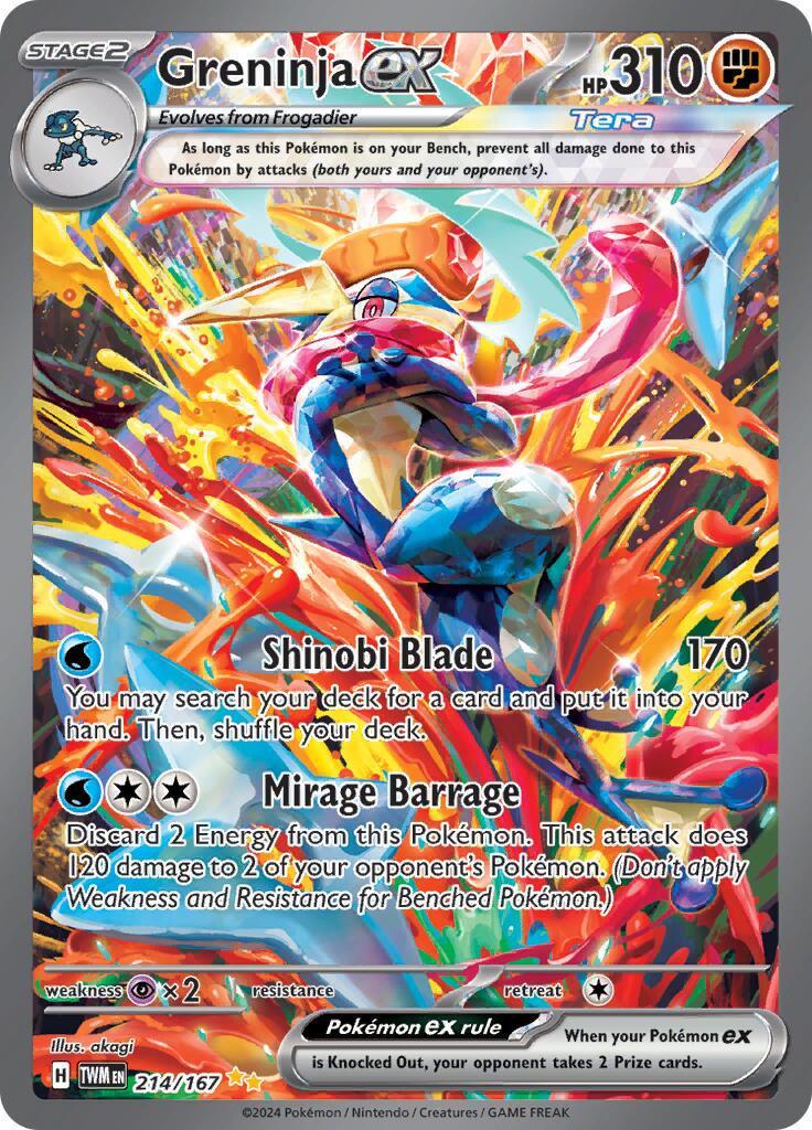 Greninja ex (214/167) [Scarlet & Violet: Twilight Masquerade] | Shuffle n Cut Hobbies & Games