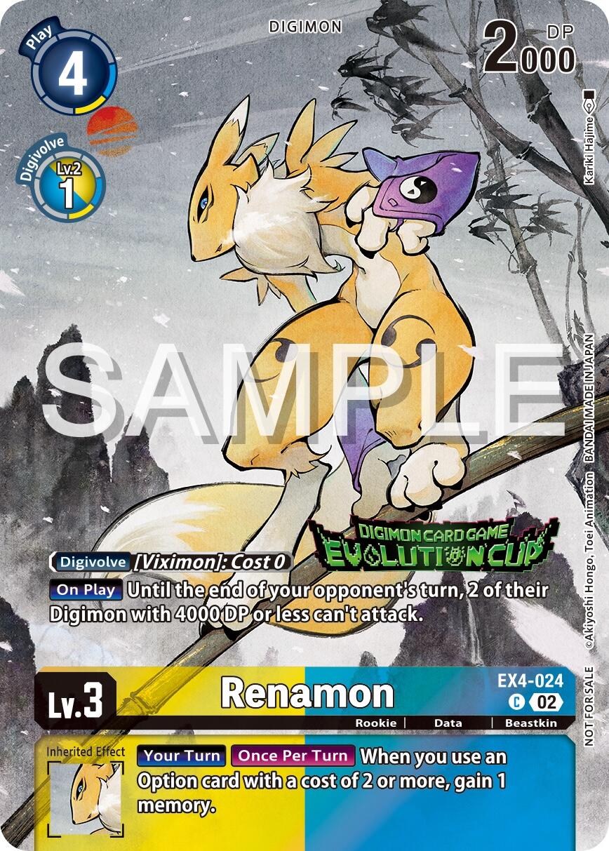 Renamon [EX4-024] (2024 Evolution Cup) [Alternative Being Booster Promos] | Shuffle n Cut Hobbies & Games