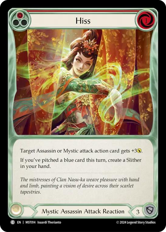 Hiss (Red) [MST014] (Part the Mistveil)  Rainbow Foil | Shuffle n Cut Hobbies & Games