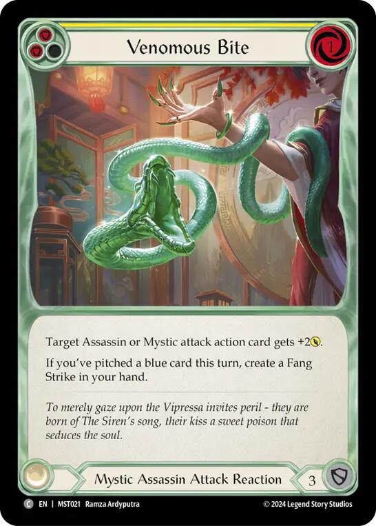 Venomous Bite (Yellow) [MST021] (Part the Mistveil) | Shuffle n Cut Hobbies & Games