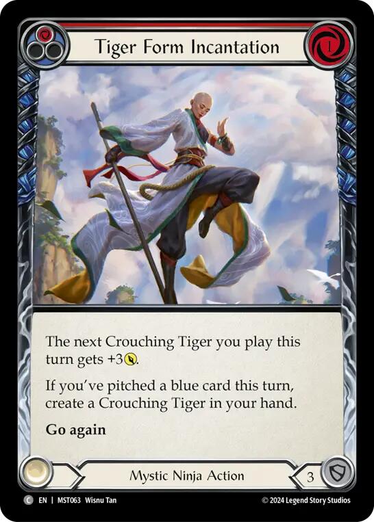 Tiger Form Incantation (Red) [MST063] (Part the Mistveil)  Rainbow Foil | Shuffle n Cut Hobbies & Games