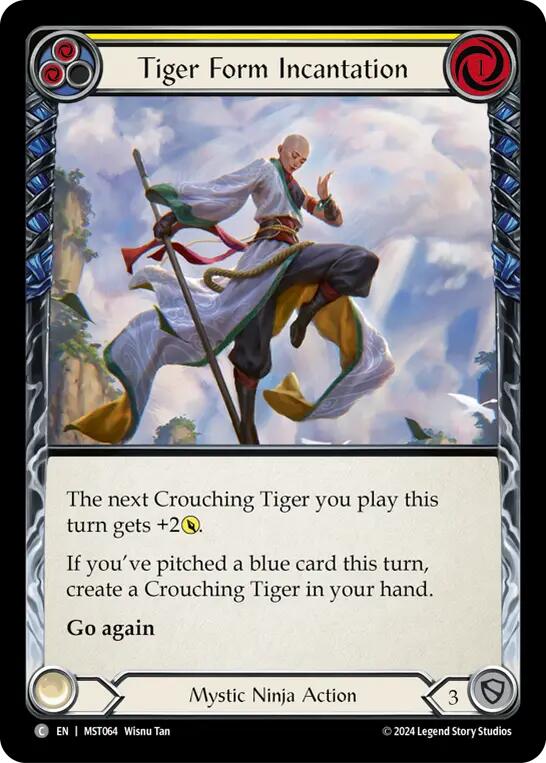 Tiger Form Incantation (Yellow) [MST064] (Part the Mistveil) | Shuffle n Cut Hobbies & Games