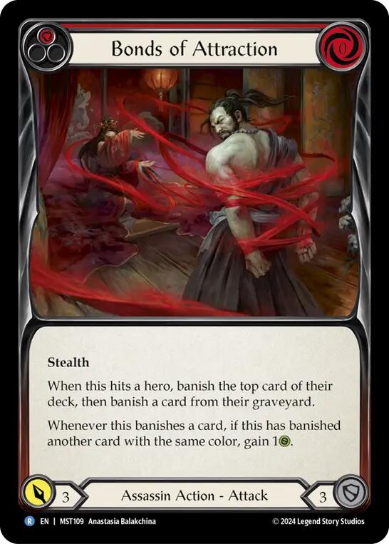 Bonds of Attraction (Red) [MST109] (Part the Mistveil)  Rainbow Foil | Shuffle n Cut Hobbies & Games