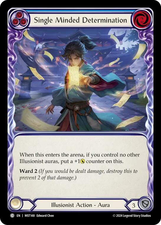 Single Minded Determination (Blue) [MST148] (Part the Mistveil) | Shuffle n Cut Hobbies & Games