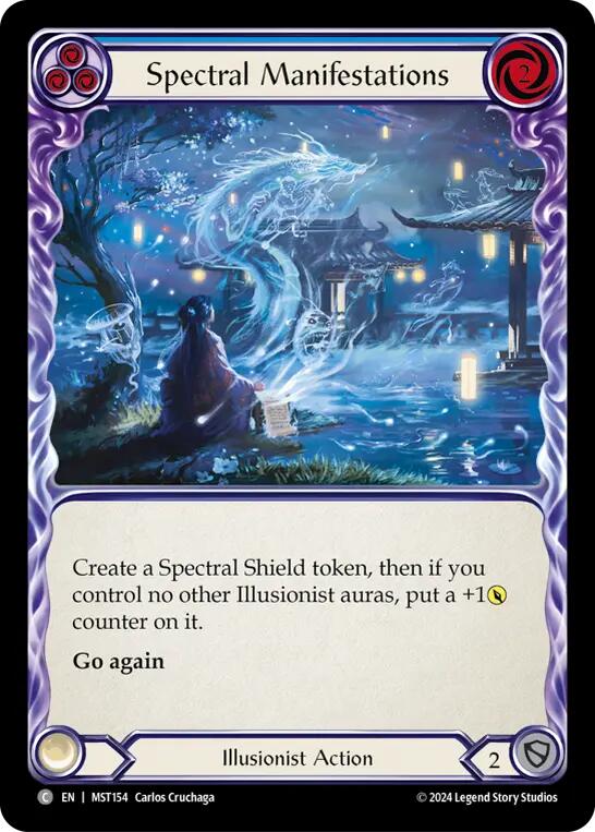 Spectral Manifestations (Blue) [MST154] (Part the Mistveil)  Rainbow Foil | Shuffle n Cut Hobbies & Games