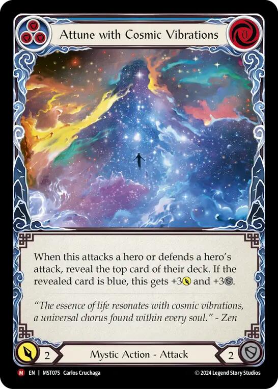 Attune with Cosmic Vibrations [MST075] (Part the Mistveil)  Rainbow Foil | Shuffle n Cut Hobbies & Games