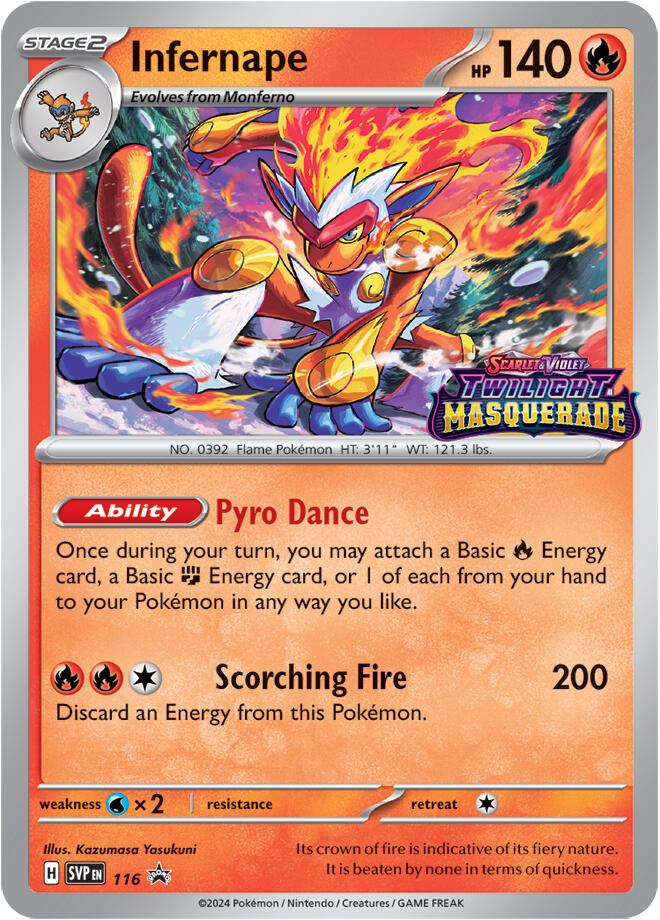 Infernape (116) [Scarlet & Violet: Black Star Promos] | Shuffle n Cut Hobbies & Games