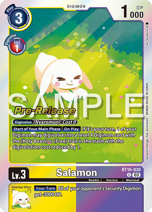 Salamon [BT16-030] [Beginning Observer Pre-Release Promos] | Shuffle n Cut Hobbies & Games