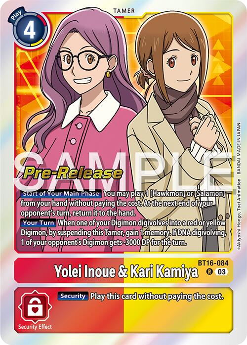 Yolei Inoue & Kari Kamiya [BT16-084] [Beginning Observer Pre-Release Promos] | Shuffle n Cut Hobbies & Games