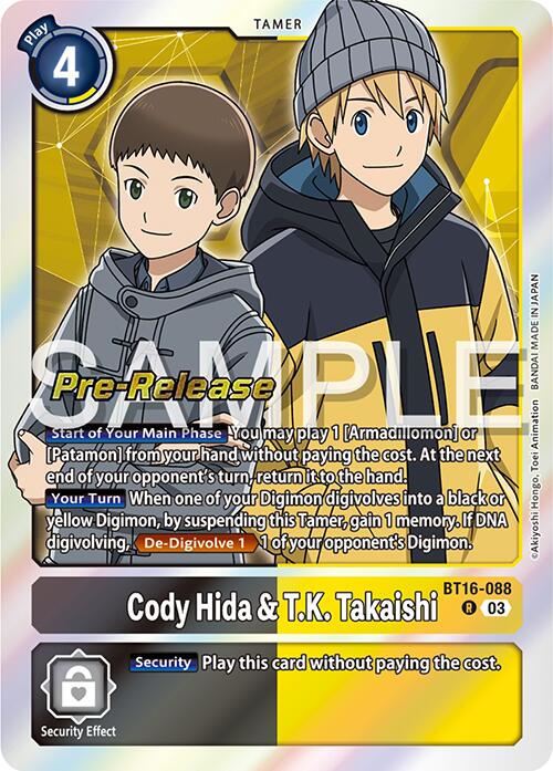 Cody Hida & T.K. Takaishi [BT16-088] [Beginning Observer Pre-Release Promos] | Shuffle n Cut Hobbies & Games