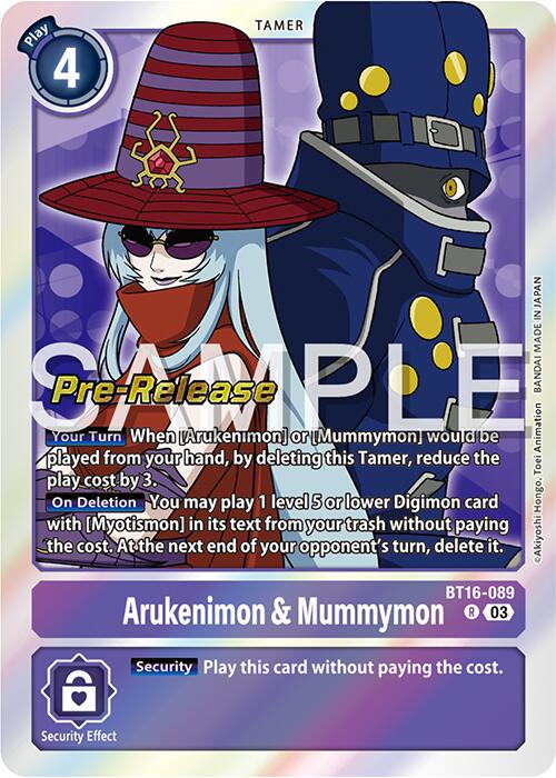 Arukenimon & Mummymon [BT16-089] [Beginning Observer Pre-Release Promos] | Shuffle n Cut Hobbies & Games