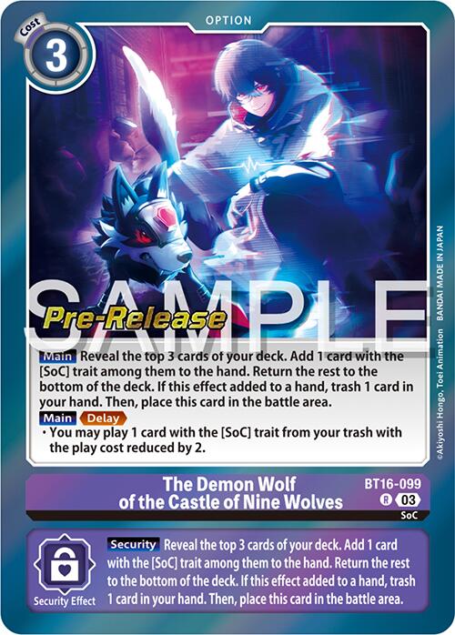 The Demon Wolf of the Castle of Nine Wolves [BT16-099] [Beginning Observer Pre-Release Promos] | Shuffle n Cut Hobbies & Games