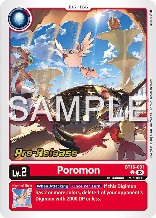 Poromon [BT16-001] [Beginning Observer Pre-Release Promos] | Shuffle n Cut Hobbies & Games