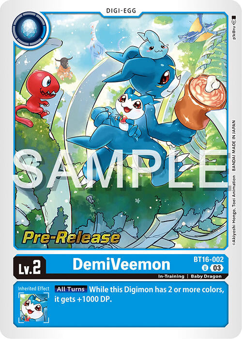 DemiVeemon [BT16-002] [Beginning Observer Pre-Release Promos] | Shuffle n Cut Hobbies & Games