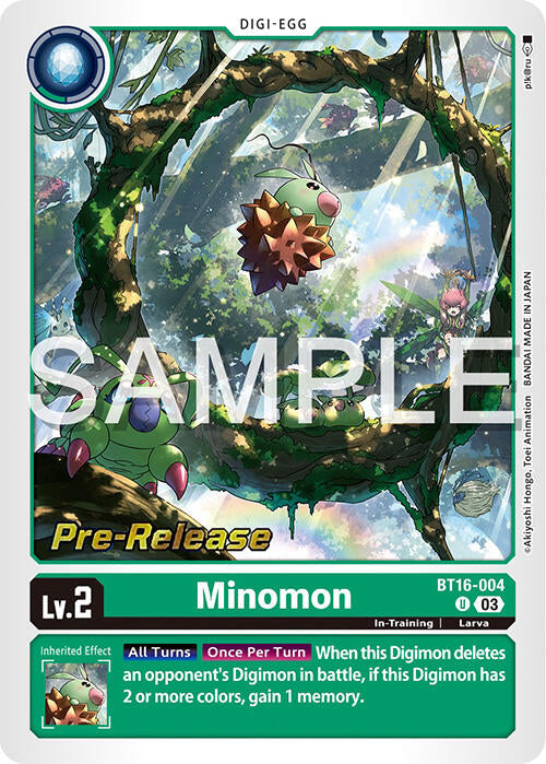 Minomon [BT16-004] [Beginning Observer Pre-Release Promos] | Shuffle n Cut Hobbies & Games