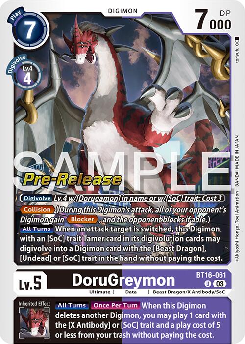 DoruGreymon [BT16-061] [Beginning Observer Pre-Release Promos] | Shuffle n Cut Hobbies & Games