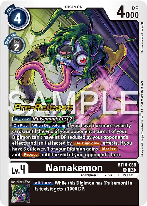 Namakemon [BT16-055] [Beginning Observer Pre-Release Promos] | Shuffle n Cut Hobbies & Games