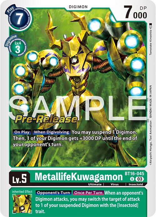 MetallifeKuwagamon [BT16-045] [Beginning Observer Pre-Release Promos] | Shuffle n Cut Hobbies & Games