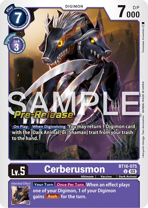 Cerberusmon [BT16-075] [Beginning Observer Pre-Release Promos] | Shuffle n Cut Hobbies & Games