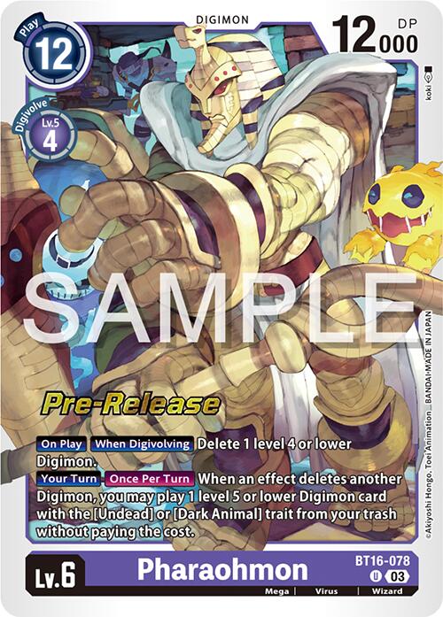 Pharaohmon [BT16-078] [Beginning Observer Pre-Release Promos] | Shuffle n Cut Hobbies & Games