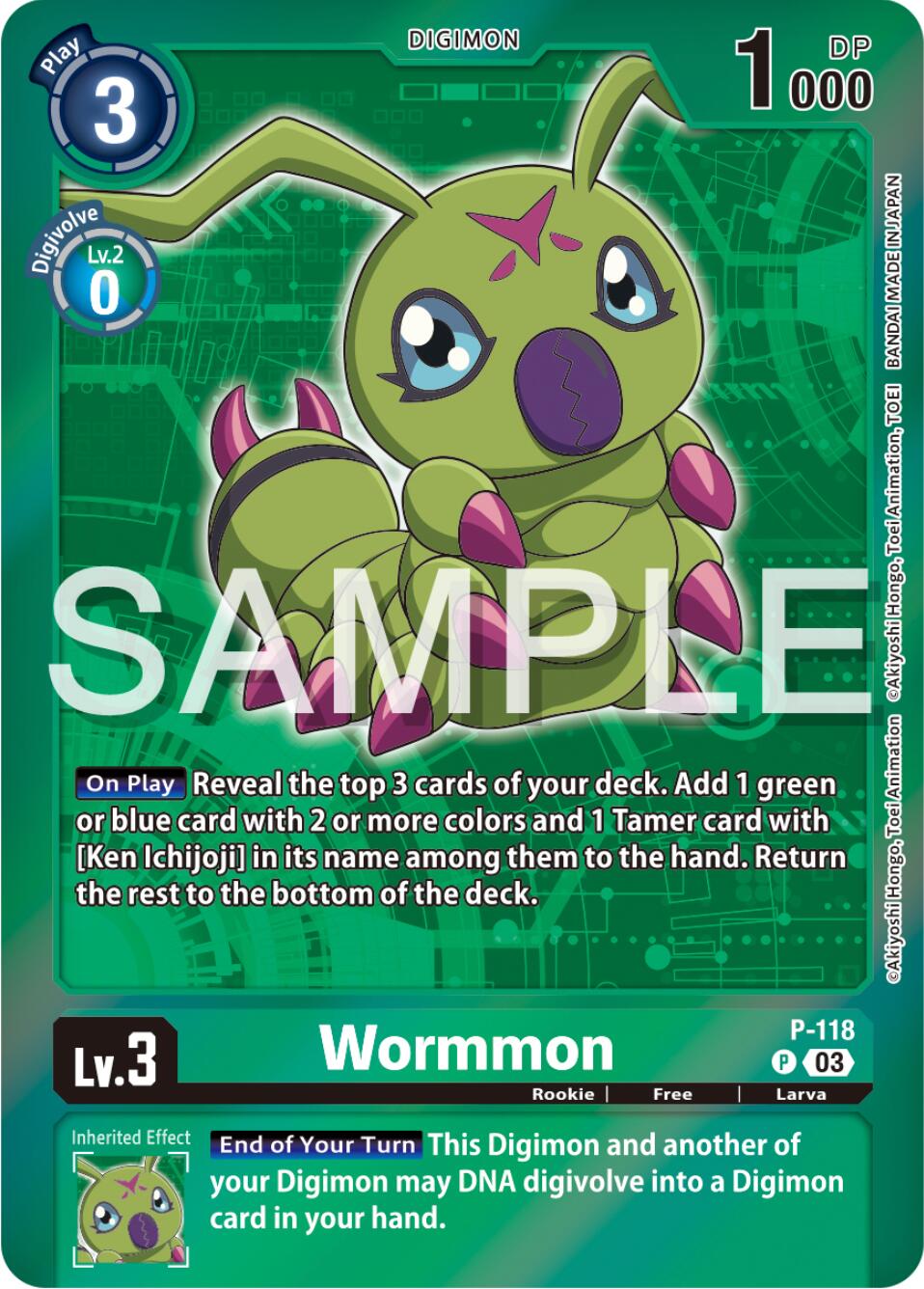 Wormmon [P-118] (Digimon Adventure Box 2024) [Promotional Cards] | Shuffle n Cut Hobbies & Games